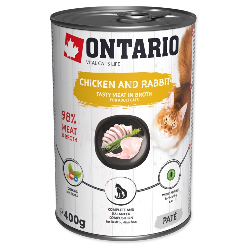 Ontario Adult Cat Chicken & Rabbit in Broth