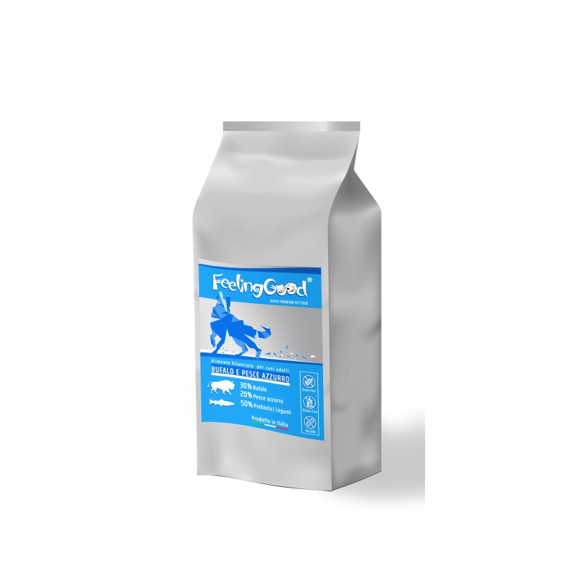 Feeling Good per CANI ADULTI BUFALO PESCE AZZURRO GRAIN FREE