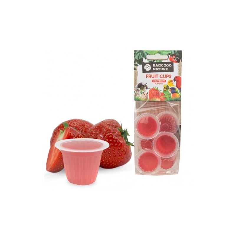 Cups alla fragola - alimento complementare per volatili e rettili