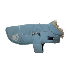 PAW PRINT DOG JACKET SKY BLU